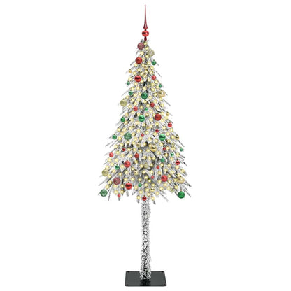 Albero di Natale con 300 LED Bianco 210 cm PE e Acciaio