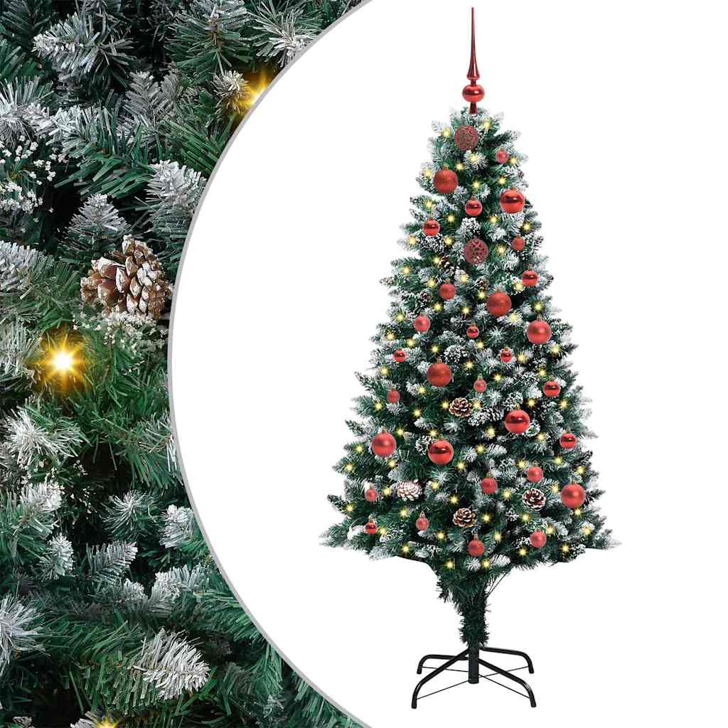 Albero di Natale artificiale con 150 LED Verde 150 cm