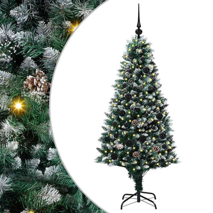 Albero di Natale artificiale con 150 LED Verde 150 cm