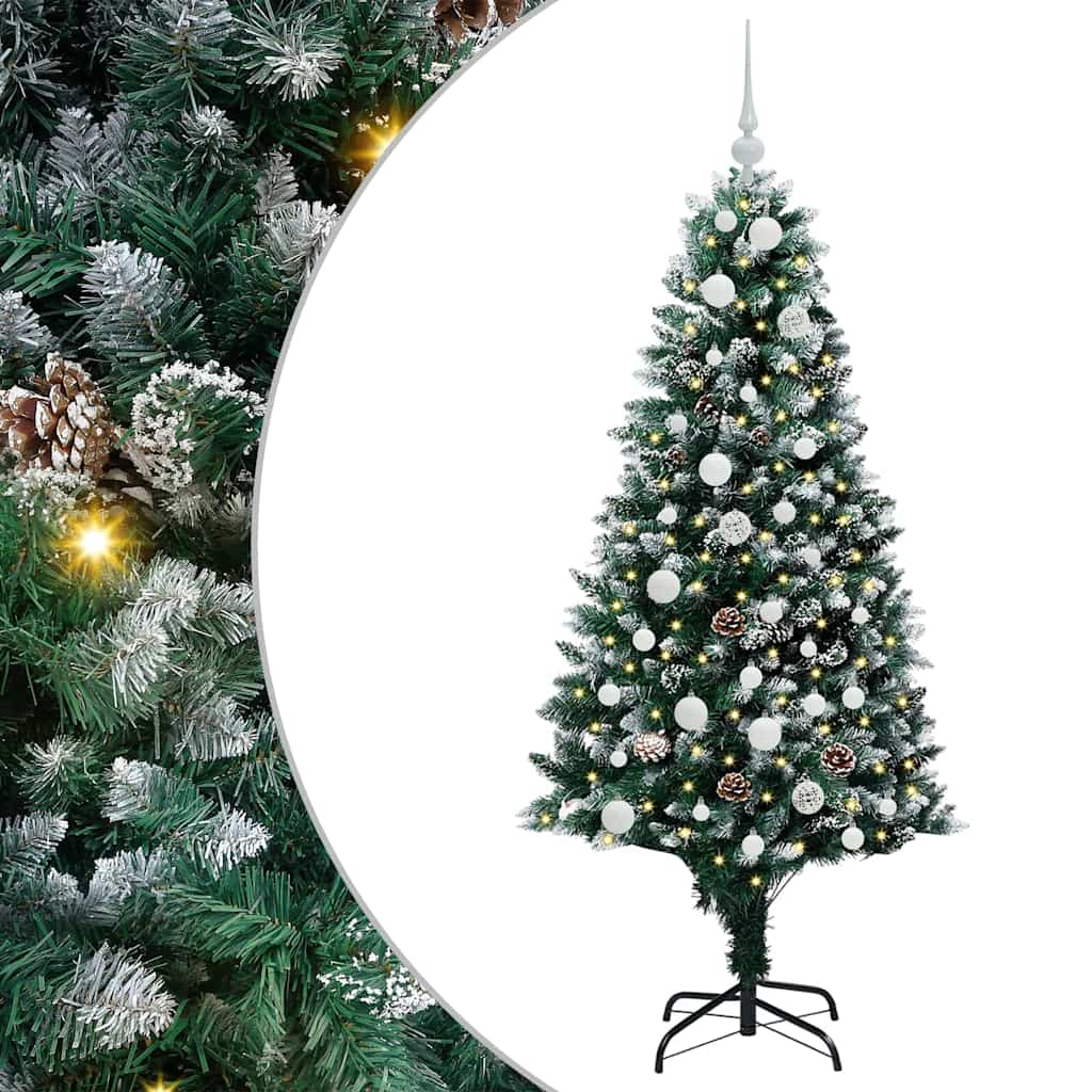 Albero di Natale artificiale con 150 LED Verde 150 cm