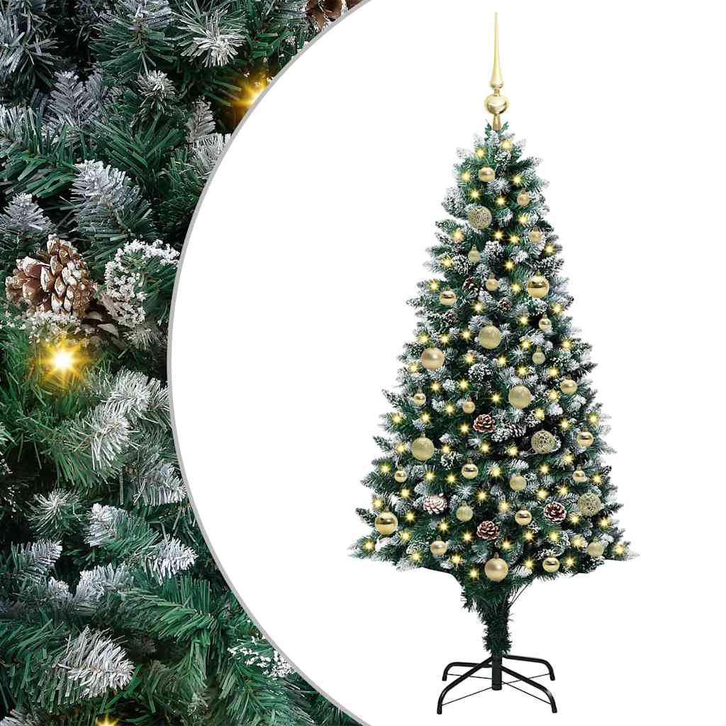 Albero di Natale artificiale con 150 LED Verde 150 cm