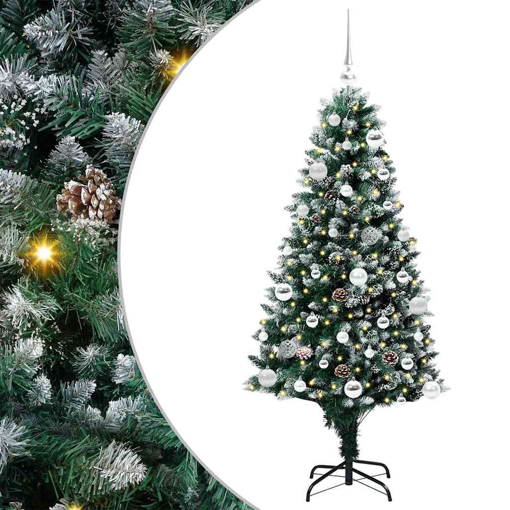 Albero di Natale artificiale con 150 LED Verde 150 cm