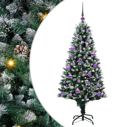 Albero di Natale artificiale con 150 LED Verde 150 cm