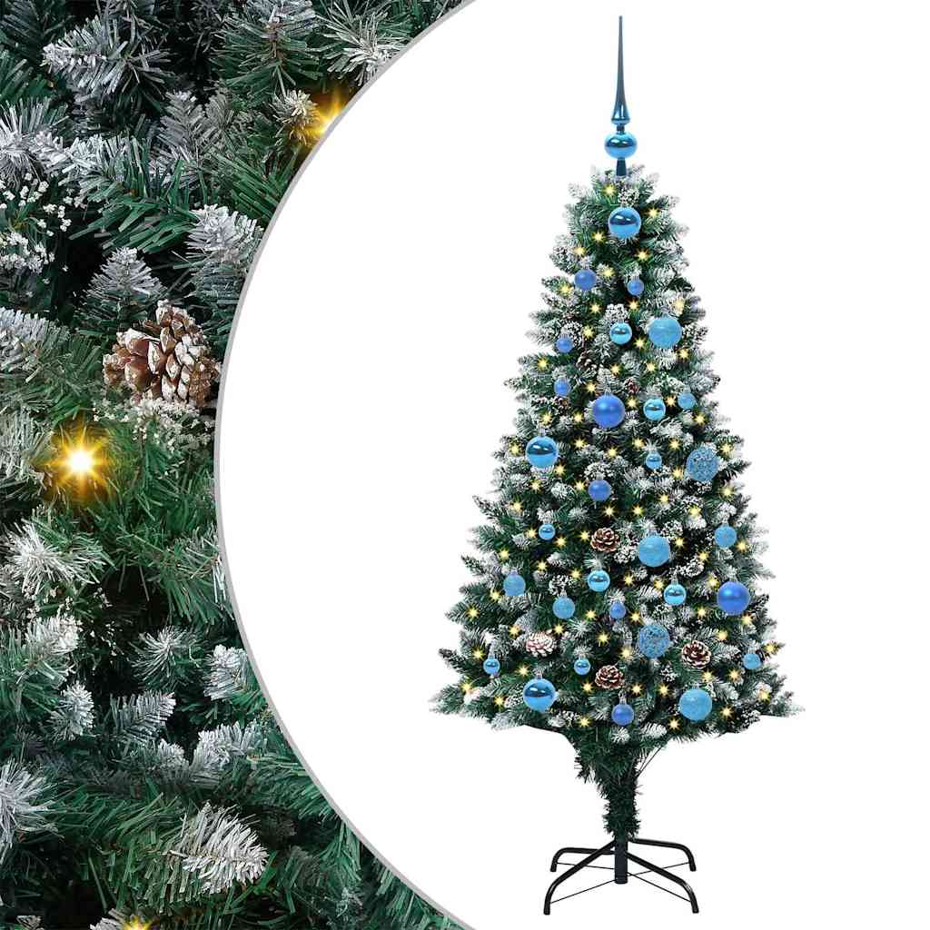 Albero di Natale artificiale con 150 LED Verde 150 cm