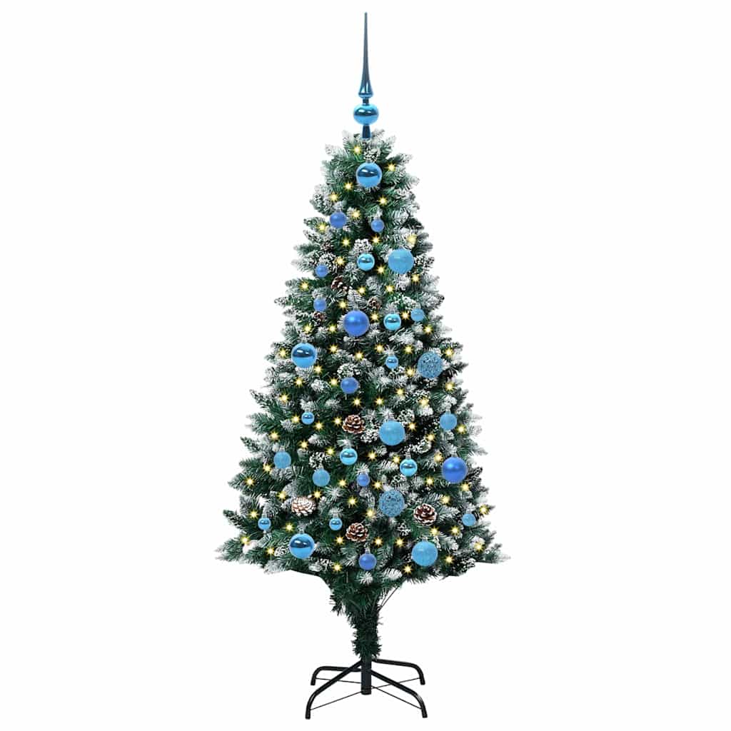 Albero di Natale artificiale con 150 LED Verde 150 cm