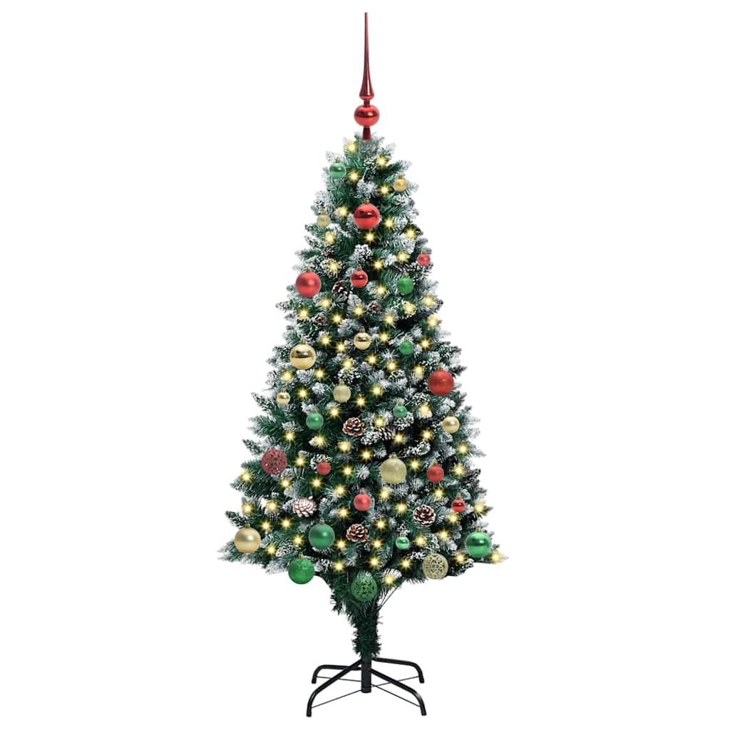 Albero di Natale artificiale con 150 LED Verde 150 cm