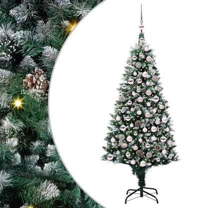 Albero di Natale artificiale con 300 LED Verde 180 cm