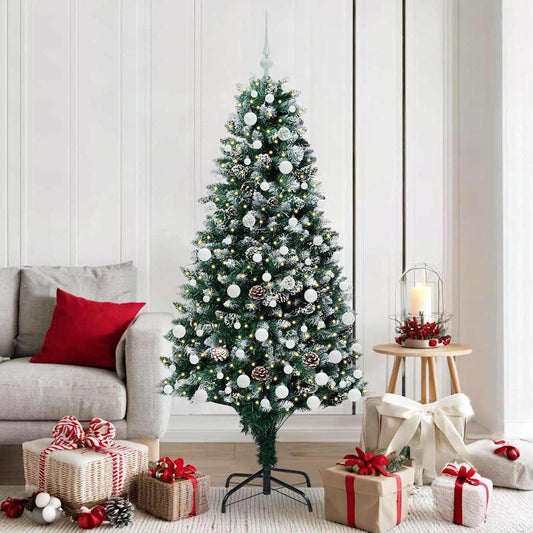 Albero di Natale artificiale con 300 LED Verde 180 cm
