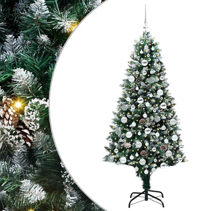 Albero di Natale artificiale con 300 LED Verde 180 cm