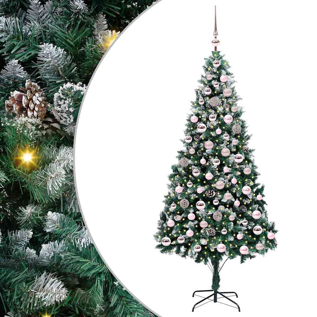 Albero di Natale artificiale con 300 LED Verde 210 cm