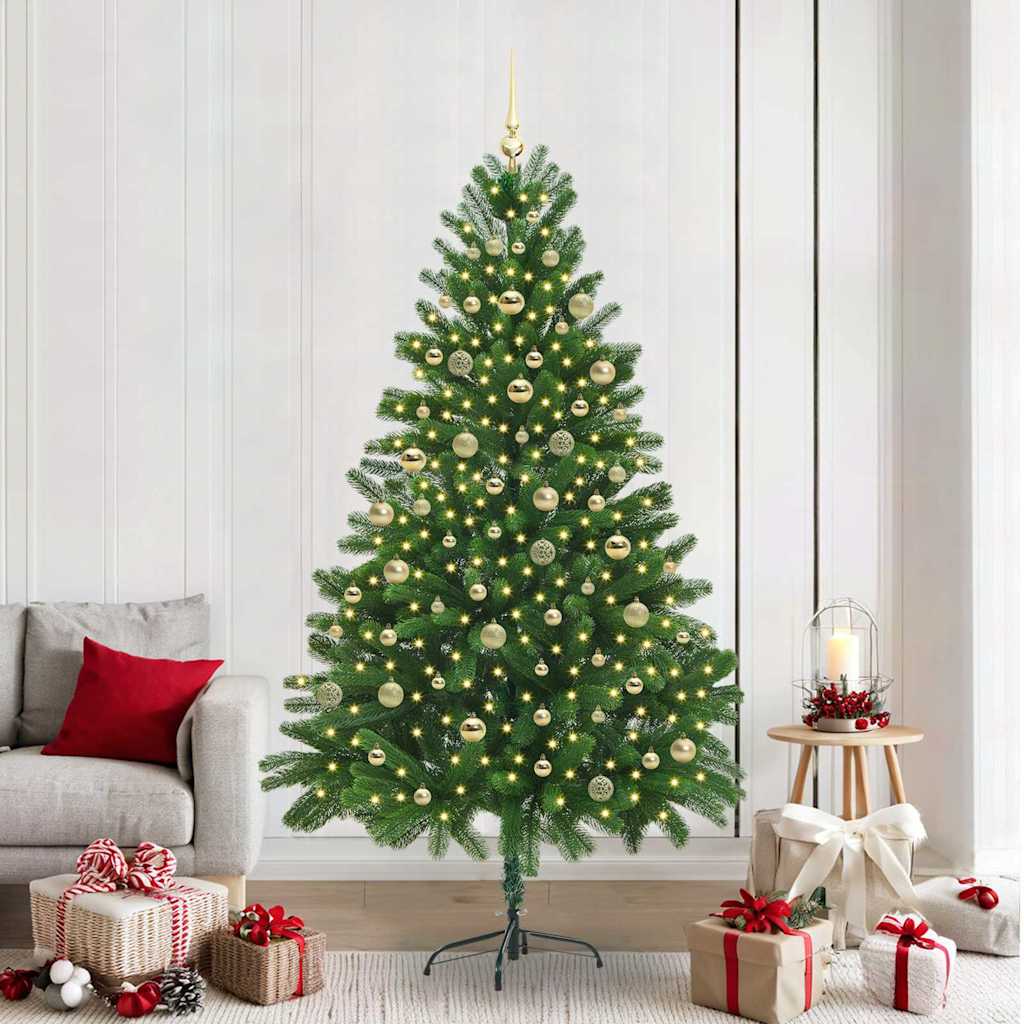 Albero di Natale artificiale con 300 LED Verde 210 cm