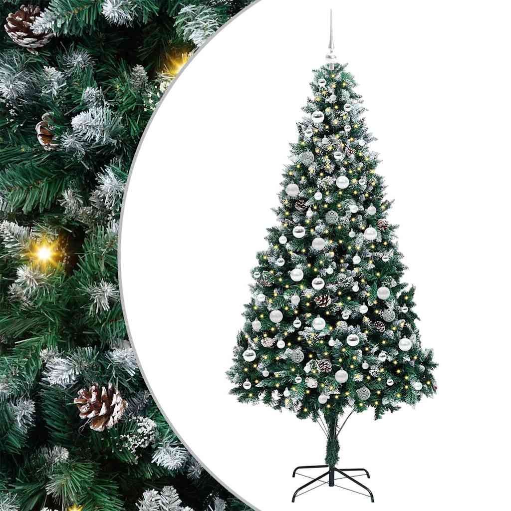 Albero di Natale artificiale con 300 LED Verde 210 cm
