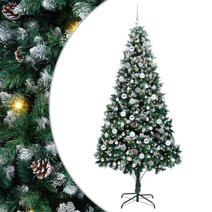 Albero di Natale artificiale con 300 LED Verde 210 cm