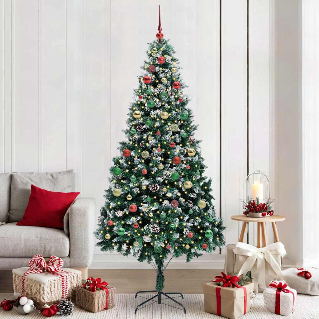 Albero di Natale artificiale con 300 LED Verde 210 cm
