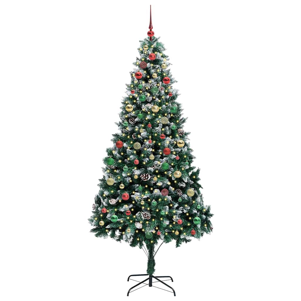 Albero di Natale artificiale con 300 LED Verde 210 cm