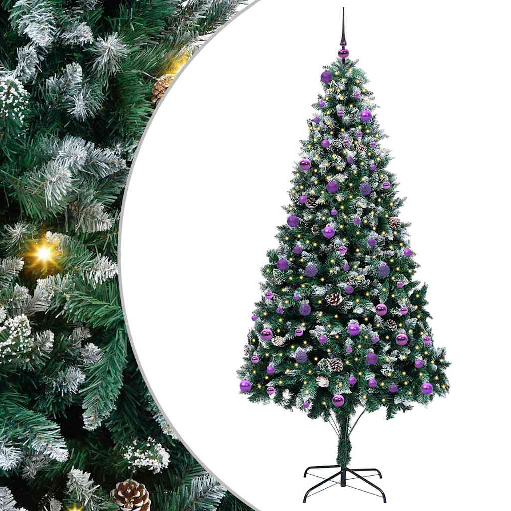 Albero di Natale artificiale con 300 LED Verde 240 cm