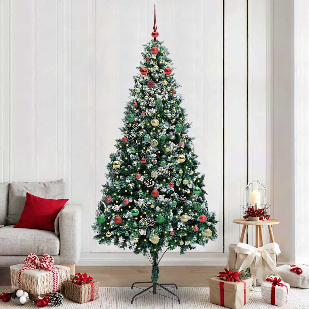 Albero di Natale artificiale con 300 LED Verde 240 cm