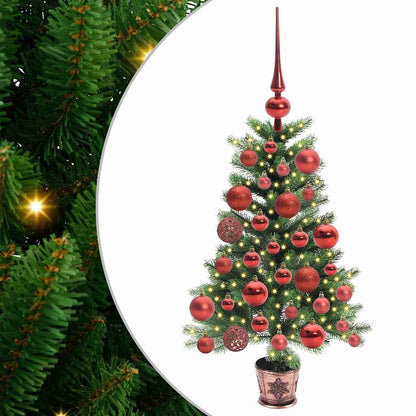 Albero di Natale con 150 LED con supporto Verde 65 cm PE