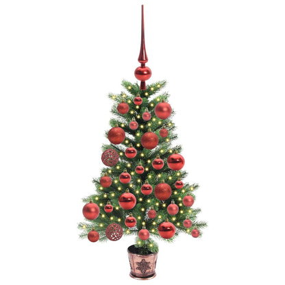 Albero di Natale con 150 LED con supporto Verde 65 cm PE