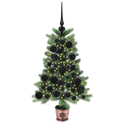 Albero di Natale con 150 LED con supporto Verde 65 cm PE