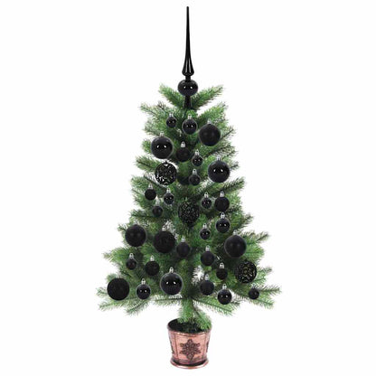 Albero di Natale con 150 LED con supporto Verde 65 cm PE