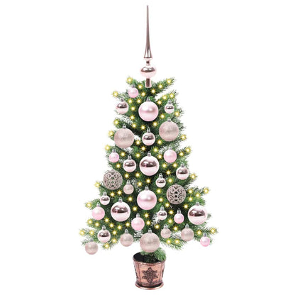 Albero di Natale con 150 LED con supporto Verde 65 cm PE