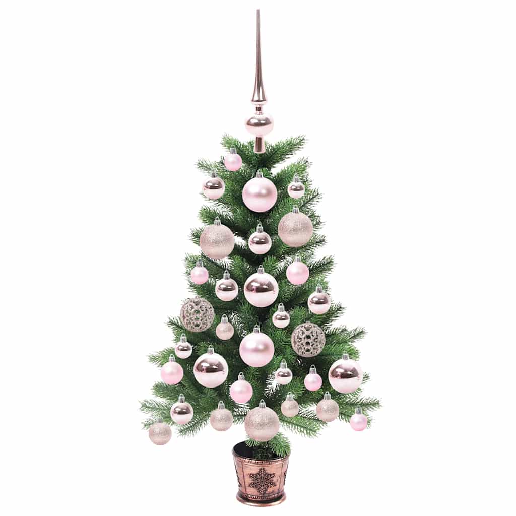 Albero di Natale con 150 LED con supporto Verde 65 cm PE