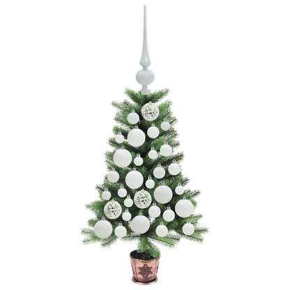Albero di Natale con 150 LED con supporto Verde 65 cm PE
