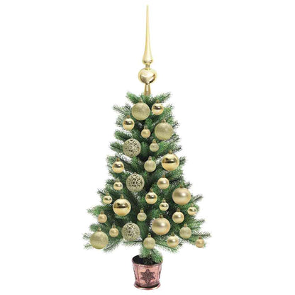 Albero di Natale con 150 LED con supporto Verde 65 cm PE