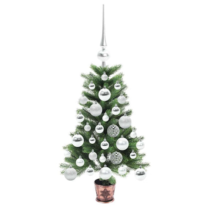 Albero di Natale con 150 LED con supporto Verde 65 cm PE