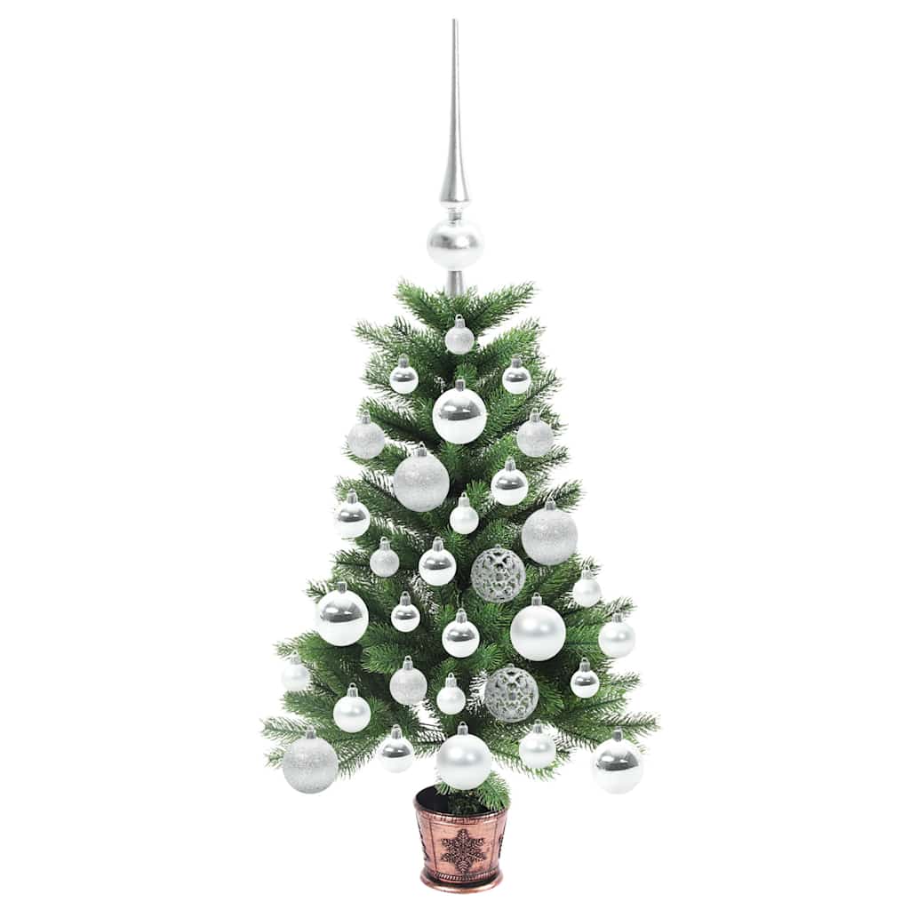 Albero di Natale con 150 LED con supporto Verde 65 cm PE