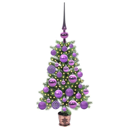 Albero di Natale con 150 LED con supporto Verde 65 cm PE