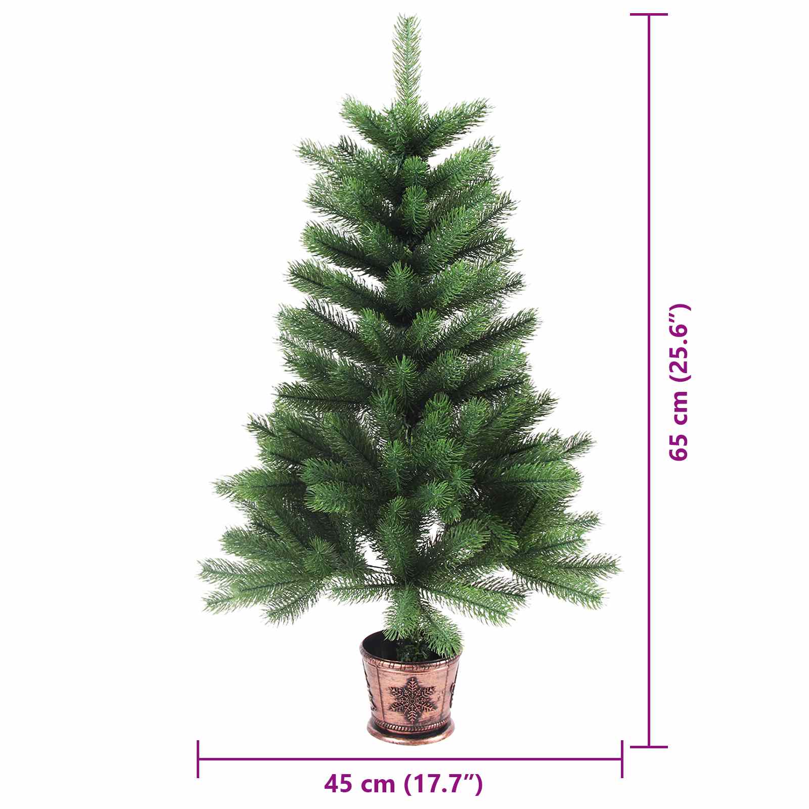 Albero di Natale con 150 LED con supporto Verde 65 cm PE | homemem39