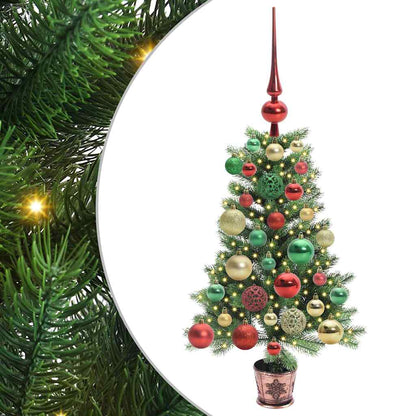 Albero di Natale con 150 LED con supporto Verde 65 cm PE