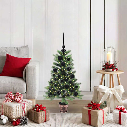 Albero di Natale con 150 LED con supporto Verde 90 cm PE