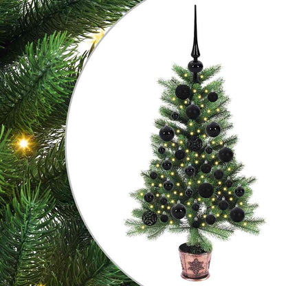 Albero di Natale con 150 LED con supporto Verde 90 cm PE