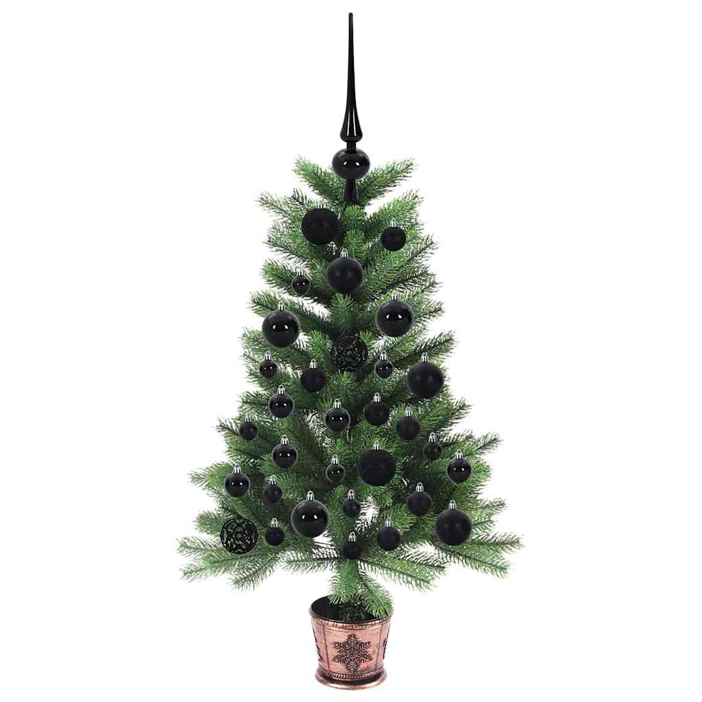 Albero di Natale con 150 LED con supporto Verde 90 cm PE