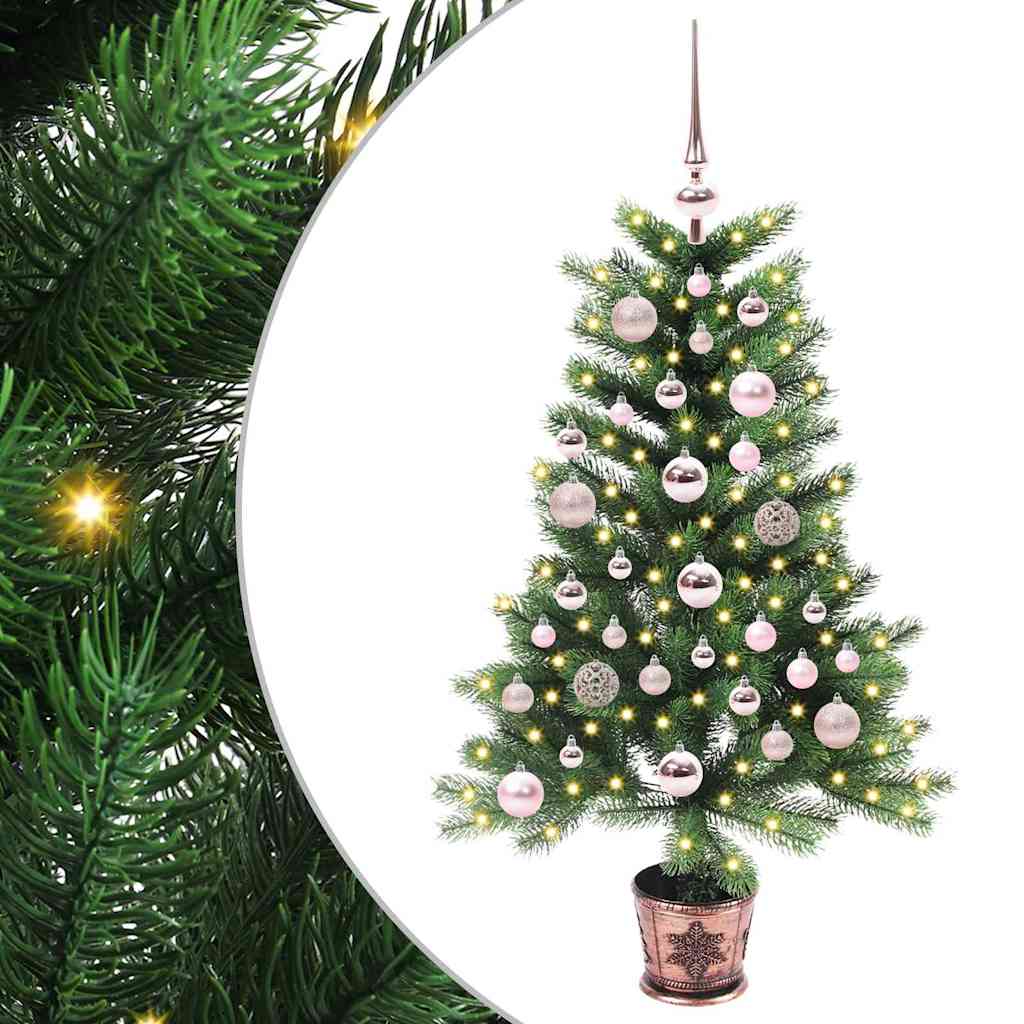 Albero di Natale con 150 LED con supporto Verde 90 cm PE