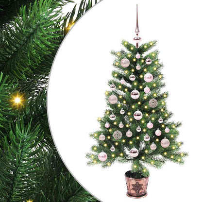 Albero di Natale con 150 LED con supporto Verde 90 cm PE