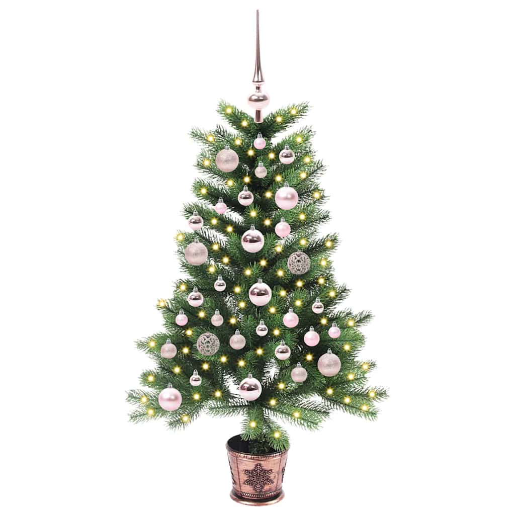 Albero di Natale con 150 LED con supporto Verde 90 cm PE