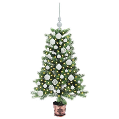 Albero di Natale con 150 LED con supporto Verde 90 cm PE