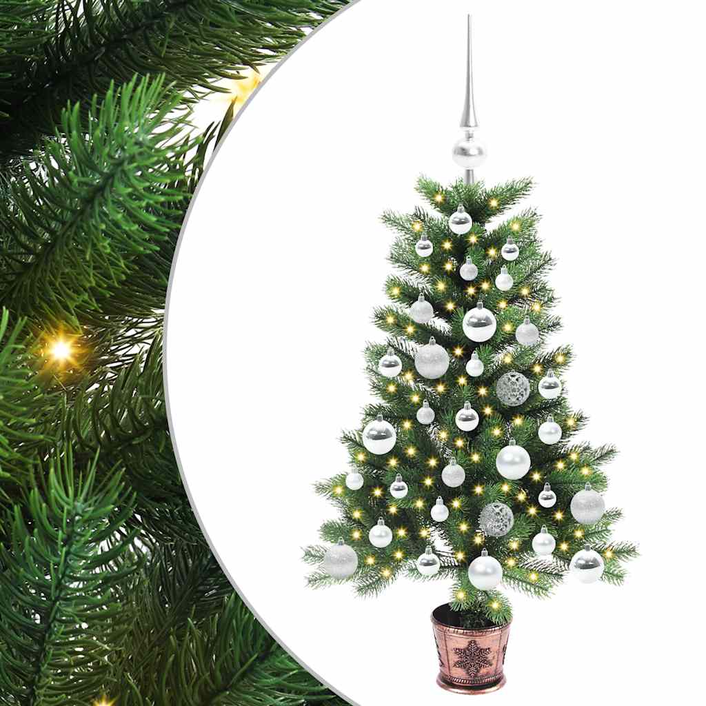 Albero di Natale con 150 LED con supporto Verde 90 cm PE
