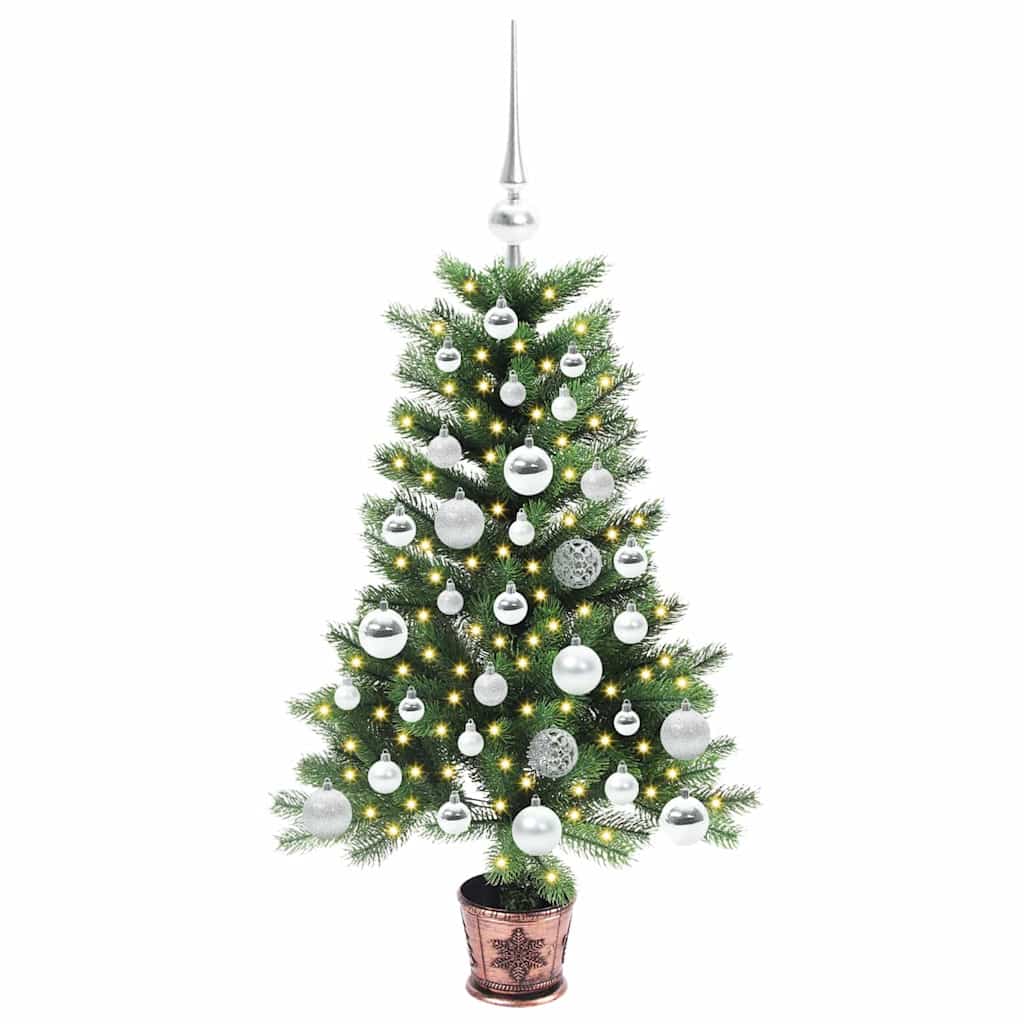 Albero di Natale con 150 LED con supporto Verde 90 cm PE