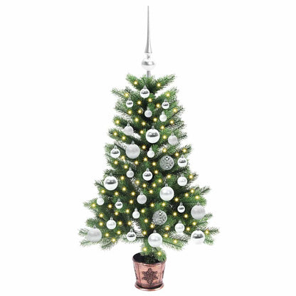 Albero di Natale con 150 LED con supporto Verde 90 cm PE