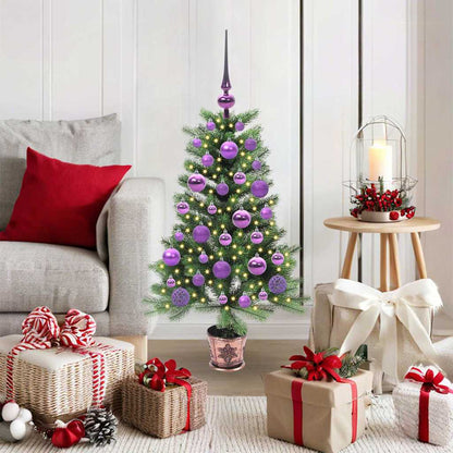 Albero di Natale con 150 LED con supporto Verde 90 cm PE