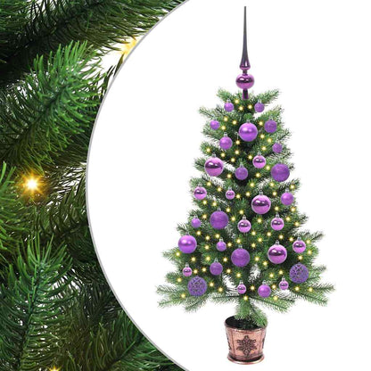 Albero di Natale con 150 LED con supporto Verde 90 cm PE