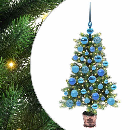 Albero di Natale con 150 LED con supporto Verde 90 cm PE