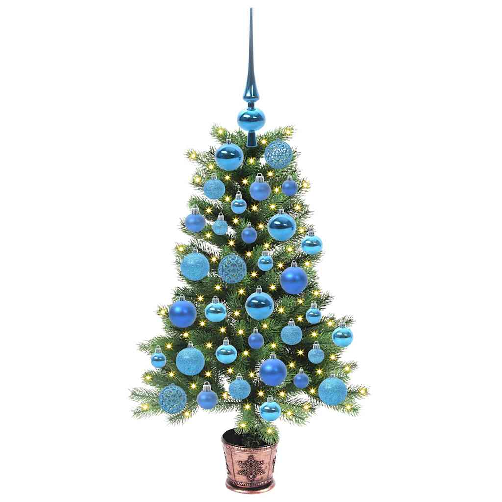 Albero di Natale con 150 LED con supporto Verde 90 cm PE