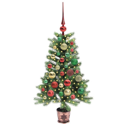 Albero di Natale con 150 LED con supporto Verde 90 cm PE