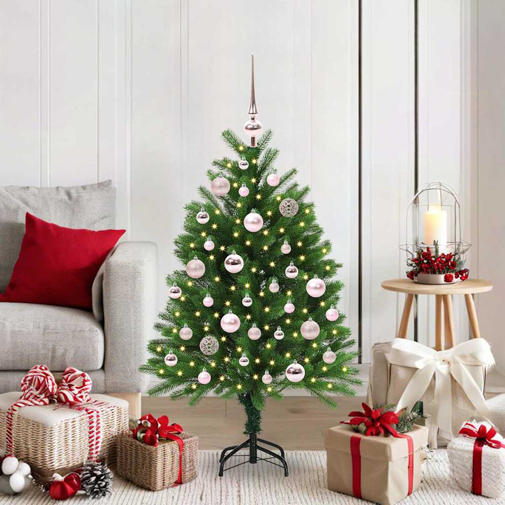 Albero di Natale con 150 LED con supporto Verde 120 cm PE